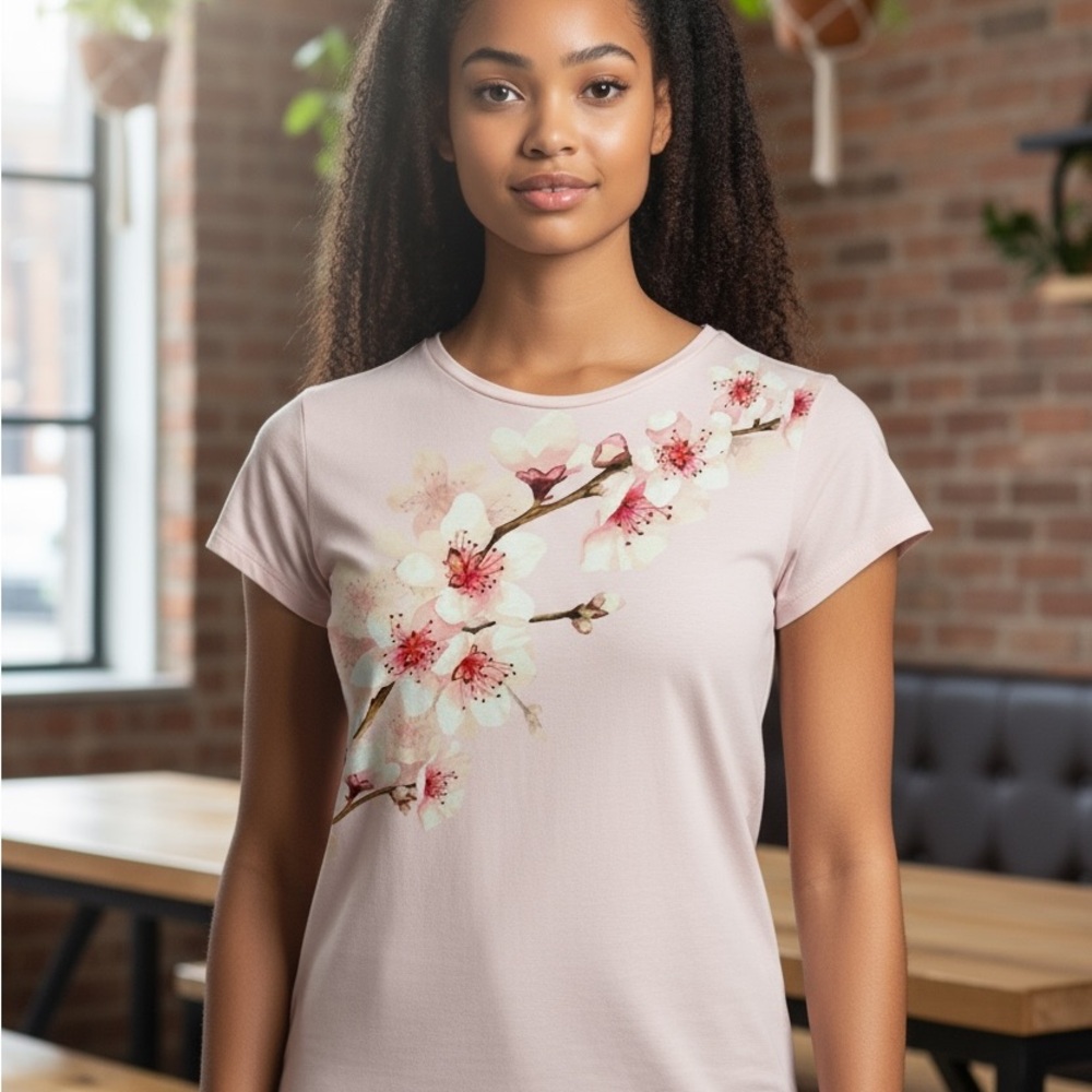 Ted Baker Blossom Print Pink Tee